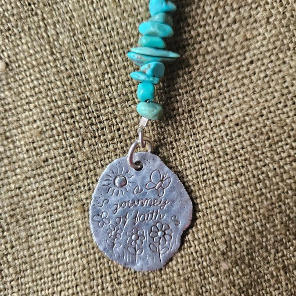 SS Turquoise Journey of Faith Bracelet by Peyote Bird - Picture 9 of 14